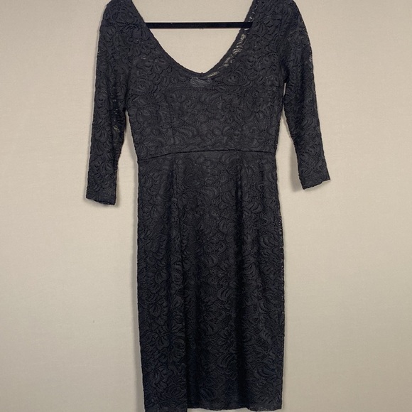 Bold Elements Black Lace V-Neck Lined Size XS - Picture 5 of 6